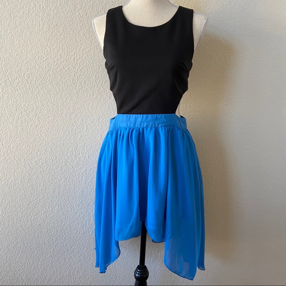 {Paprika} Dress ASOS Size 8 High Low Black Blue